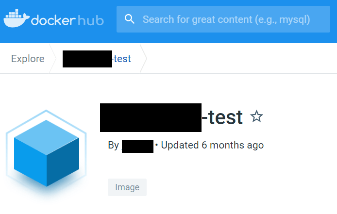 Docker image that contained tests